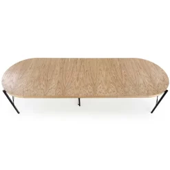 Tavolo da pranzo allungabile moderno 100/300cm rovere nero Wally