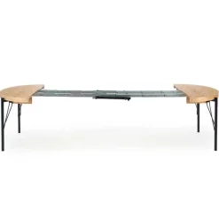 Tavolo da pranzo allungabile moderno 100/300cm rovere nero Wally