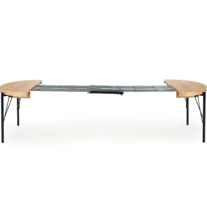 Tavolo da pranzo allungabile moderno 100/300cm rovere nero Wally