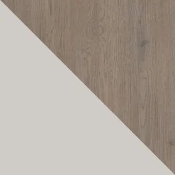 Tavolo da pranzo allungabile 100/176x100 cm rotondo industrial rovere scuro metallo cashmere Grint
