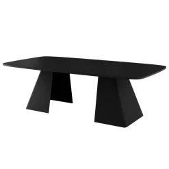 Tavolo da pranzo allungabile 180/256x110cm industrial nero metallo nero Rail