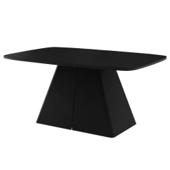 Tavolo da pranzo allungabile 180/256x110cm industrial nero metallo nero Rail