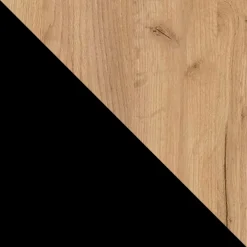 Tavolo da pranzo allungabile 180/256x110cm industrial rovere metallo nero Rail