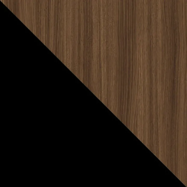 Tavolo da pranzo allungabile 180/256x110cm industrial noce metallo nero Rail