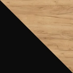 Tavolo da pranzo allungabile 100/176x100 cm rotondo industrial rovere metallo nero Monox