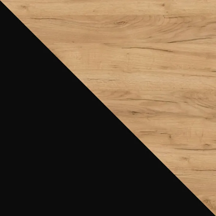 Tavolo da pranzo allungabile 100/176x100 cm rotondo industrial rovere metallo nero Monox