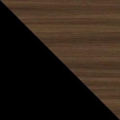 Tavolo da pranzo allungabile 100/176x100 cm rotondo industrial noce metallo nero Monox