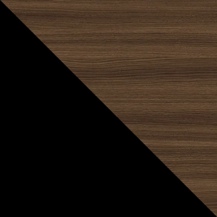 Tavolo da pranzo allungabile 100/176x100 cm rotondo industrial noce metallo nero Monox