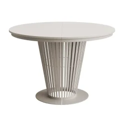 Tavolo da pranzo allungabile 100/176x100 cm rotondo industrial cashmere metallo cashmere Monox