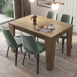 Tavolo da pranzo allungabile 120/160 cm moderno noce Orbis