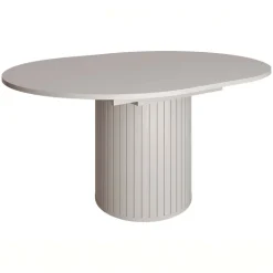 Tavolo da pranzo 120/160 cm ovale allungabile beige cashmere Selene