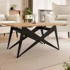 Tavolo da pranzo e da salotto 2 in 1 trasformabile 90/170x70cm rovere nero Nexus