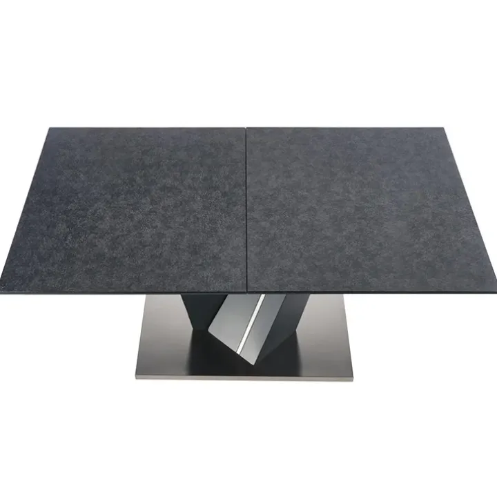 Tavolo in vetro allungabile moderno 160/200cm grigio scuro Curtis