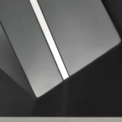 Tavolo in vetro allungabile moderno 160/200cm grigio scuro Curtis