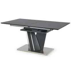Tavolo in vetro allungabile moderno 160/200cm grigio scuro Curtis