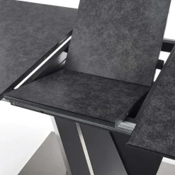Tavolo in vetro allungabile moderno 160/200cm grigio scuro Curtis