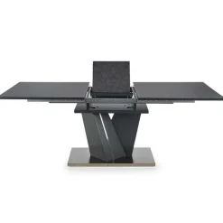 Tavolo in vetro allungabile moderno 160/200cm grigio scuro Curtis