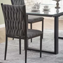 Tavolo in vetro 160/200cm allungabile marmo bianco grigio Jeff