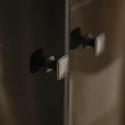 Vetrina moderna 103x122h cm 4 ante serigrafato rovere nero Duplo
