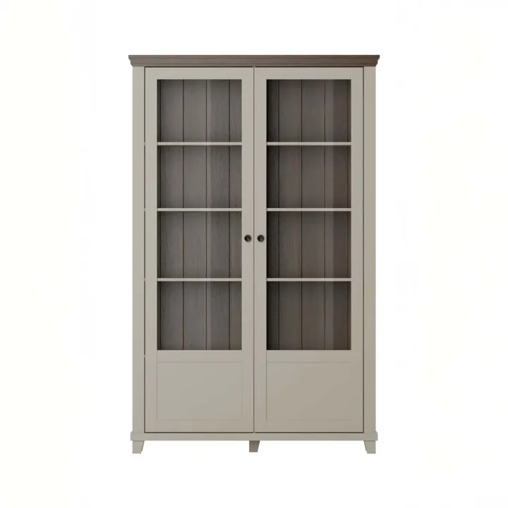 Vetrina soggiorno 126x200h cm 2 ante beige Texel