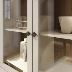 Vetrina soggiorno 126x200h cm 2 ante beige Texel