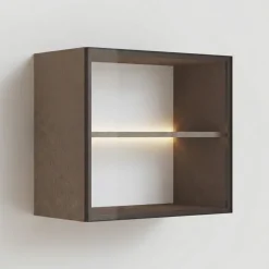 Vetrina sospesa 55x50h cm 1 anta vetro bronzato marrone bronzo Sunset