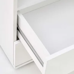 Vetrina 60x200h cm 1 anta 2 cassetti bianco opaco e lucido Viki