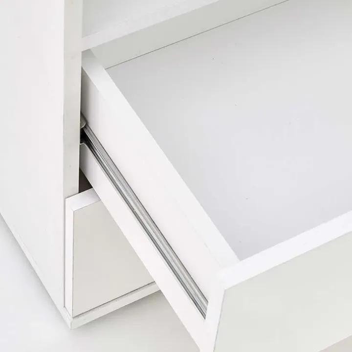 Vetrina 60x200h cm 1 anta 2 cassetti bianco opaco e lucido Viki
