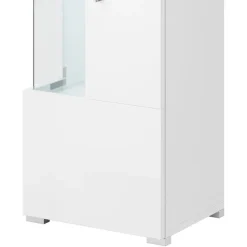 Vetrina 45x160h cm 1 anta destra moderna bianco lucido Frisk