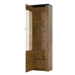 Vetrina 65x206h cm 1 anta moderna quercia rovere grigio Paloma 2