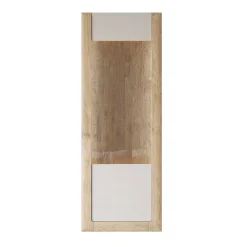 Vetrina 73x200h cm 1 anta 5 ripiani rovere tortora lucido Jumbo