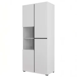 Vetrina 80x184h cm 4 ante bianco opaco Lolla