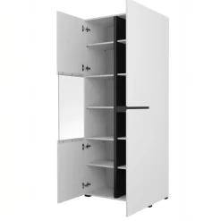 Vetrina 80x184h cm 4 ante bianco opaco Lolla