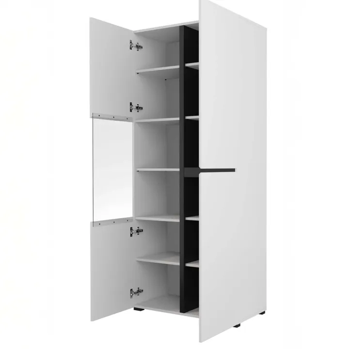 Vetrina 80x184h cm 4 ante bianco opaco Lolla