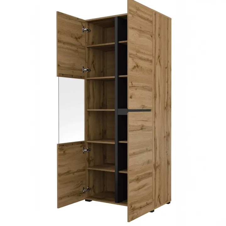 Vetrina 80x184h cm 4 ante rovere Lolla