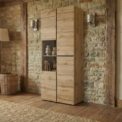 Vetrina 80x184h cm 4 ante rovere Lolla