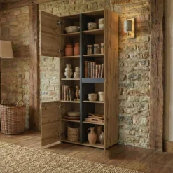 Vetrina 80x184h cm 4 ante rovere Lolla