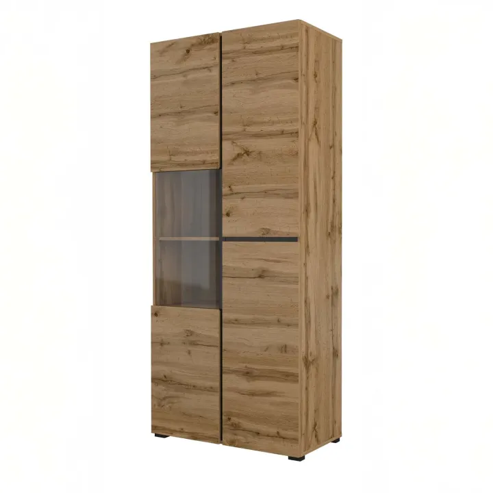 Vetrina 80x184h cm 4 ante rovere Lolla