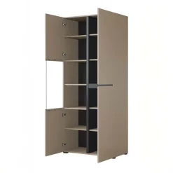 Vetrina 80x184h cm 4 ante tortora Lolla