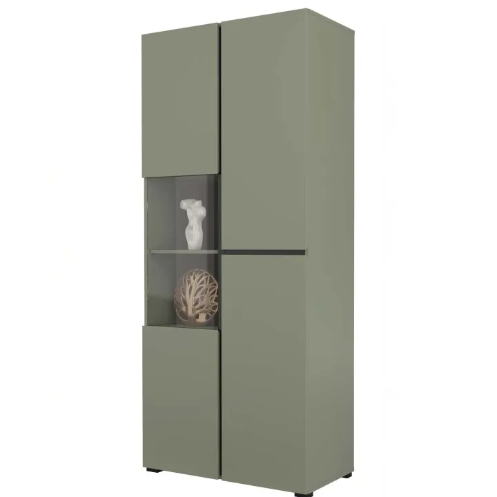 Vetrina 80x184h cm 4 ante verde Lolla