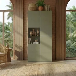 Vetrina 80x184h cm 4 ante verde Lolla