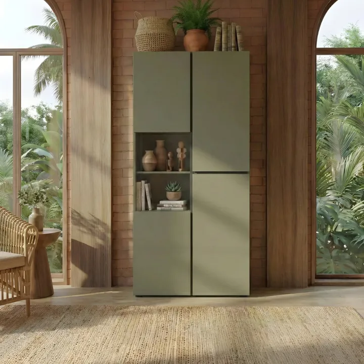 Vetrina 80x184h cm 4 ante verde Lolla