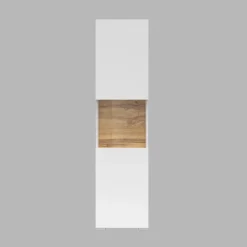 Vetrina 36x140h cm da parete bianco rovere Fusion