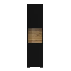 Vetrina 36x140h cm da parete nero rovere Fusion