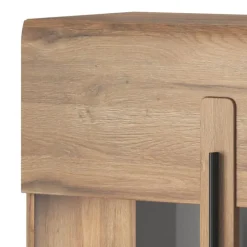 Vetrinetta bassa 90x136h cm 2 ante soggiorno rovere Maiorca