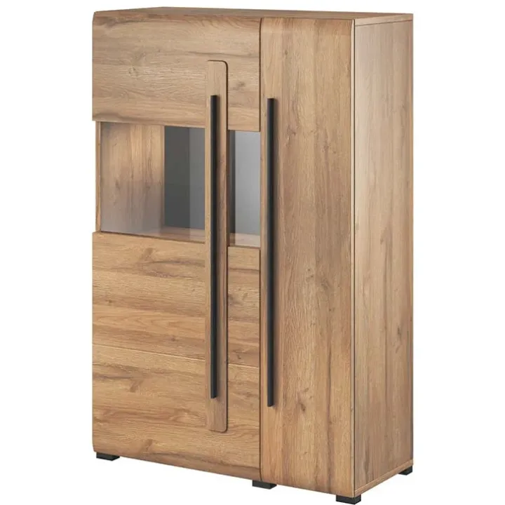 Vetrinetta bassa 90x136h cm 2 ante soggiorno rovere Maiorca