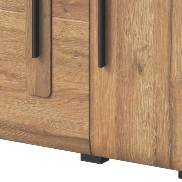 Vetrinetta bassa 90x136h cm 2 ante soggiorno rovere Maiorca