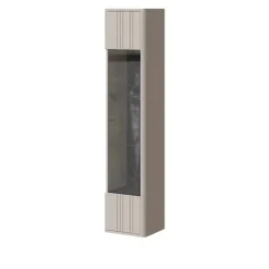 Vetrinetta sospesa a parete 36x164h cm 1 anta beige cashmere Bellagio