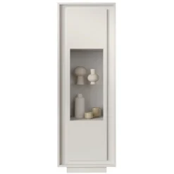 Vetrinetta 67x197cm 1 anta moderna bianco opaco Deluxe
