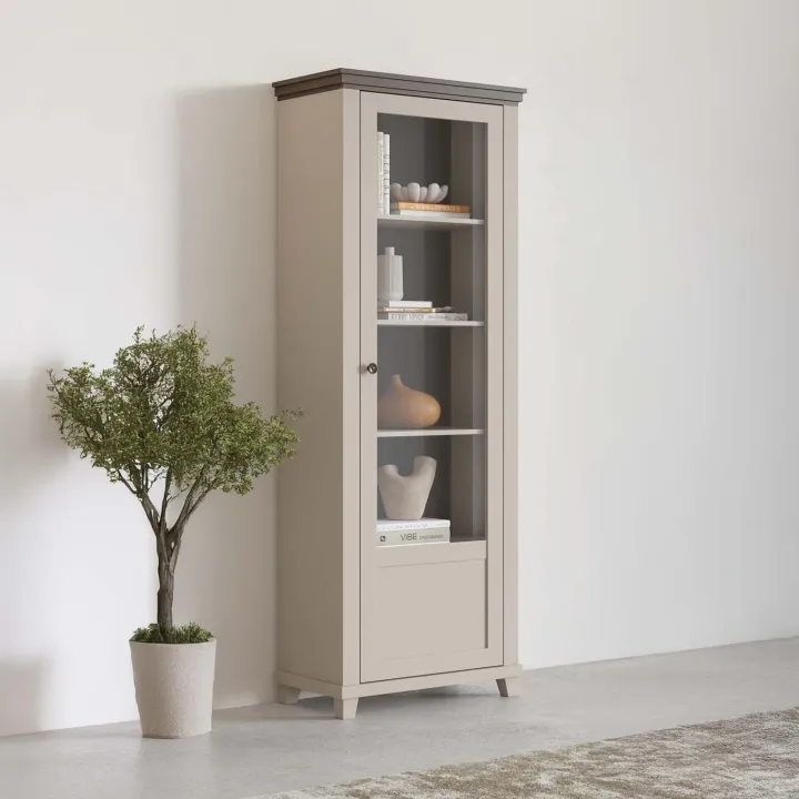 Vetrinetta 71x200h cm 1 anta apertura a sinistra beige Texel